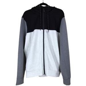 Aeropostale Jacket Men’s Size XL Black White Zip Up Hooded Winter Casual